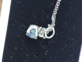 Colgante Elefante Lotus con Perla Plata