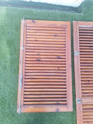 Persianas de madera rústicas (4 unidades)