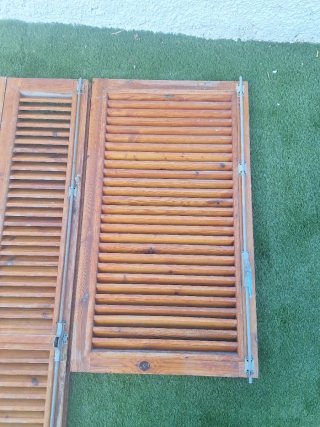 Persianas de madera rústicas (4 unidades)
