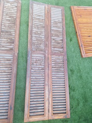 Persianas de madera rústicas (4 unidades)