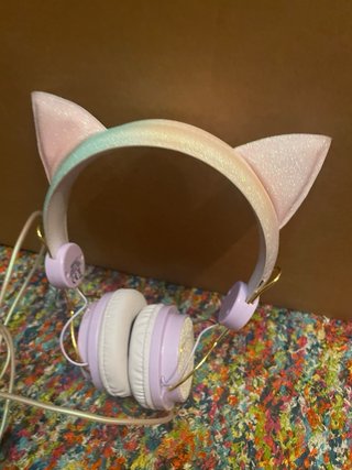 Auriculares niña diadema orejas gato