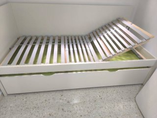 Cama nido Ikea blanca con cajones