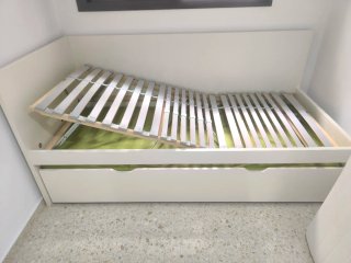 Cama nido Ikea blanca con cajones