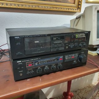 Yamaha Amplificador y Deck Cassette Stereo