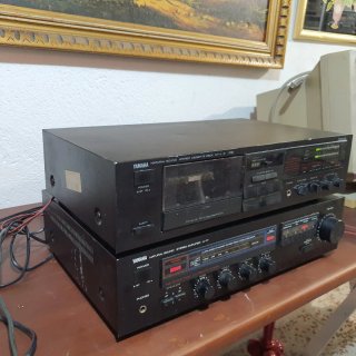 Yamaha Amplificador y Deck Cassette Stereo