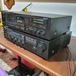 Yamaha Amplificador y Deck Cassette Stereo