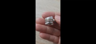 Anillo Plata Ley con Piedras Naranja