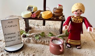 Playmobil puesto quesos Belén medieval