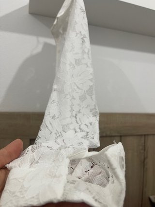 Camisa Lola Casademunt Encaje Blanca Talla M