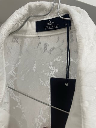 Camisa Lola Casademunt Encaje Blanca Talla M