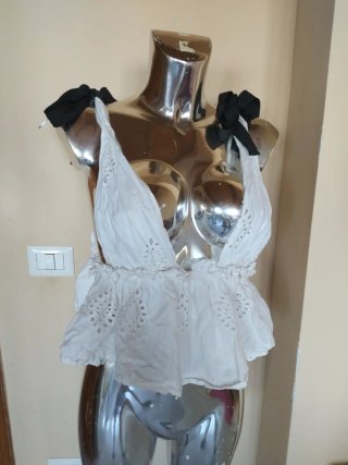 Top Zara pizzo sangallo tg S