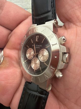 Reloj Bvlgari Automático Negro/Plata