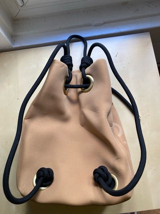 Bolso Adolfo Dominguez marrón y dorado