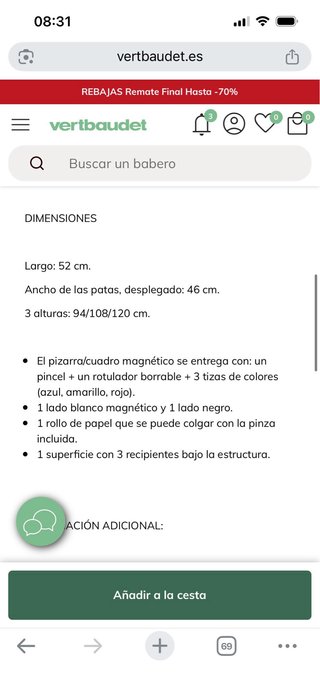 Pizarra infantil caballete