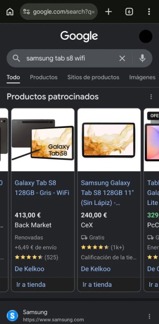 Samsung Tab S8 Wifi Gris