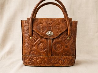 Borsa cuoio artigianale anni '70 Toscana