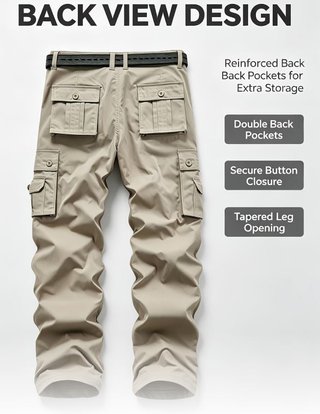 PANTALON BOLSILLOS, BEIGE. (NUEVO)