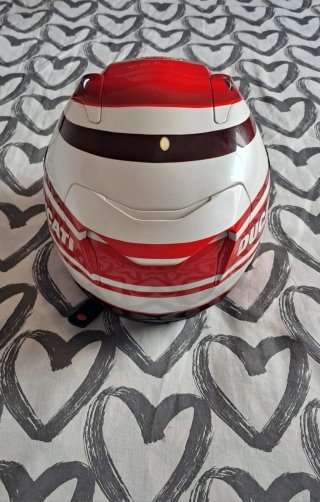 Casco Moto Ducati Corse HJC Rojo Blanc T M 57-58
