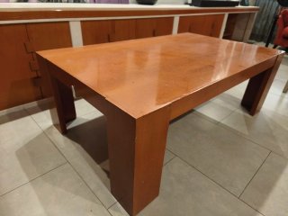 Conjunto mesas madera para restaurar