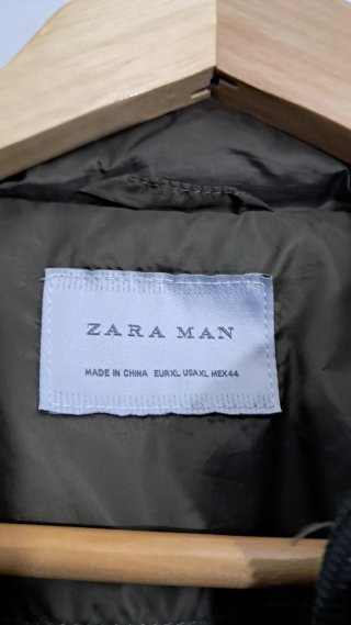 Chaqueta Militar Zara Man Acolchada Rombos