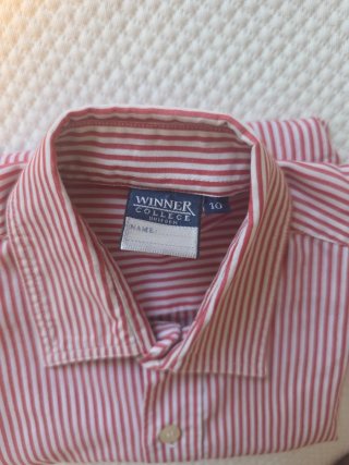 Camisa Colegio Europa Rayas Rojas T-10
