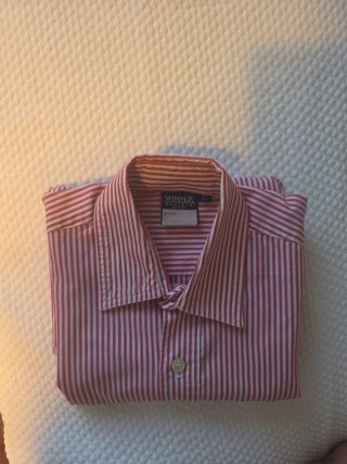 Camisa Colegio Europa Rayas Rojas T-10