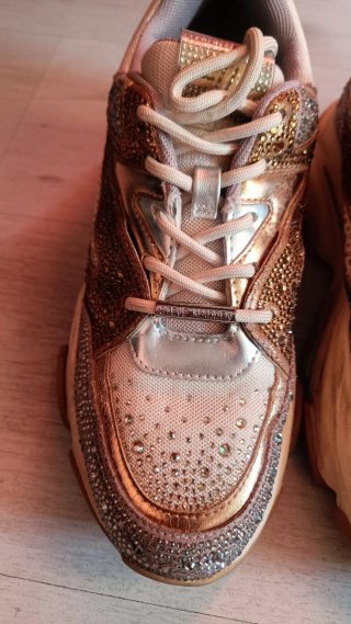 Sneakers donna oro e argento