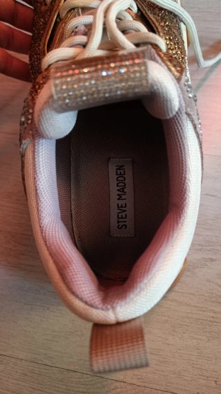 Sneakers donna oro e argento