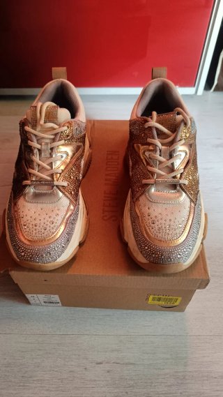 Sneakers donna oro e argento