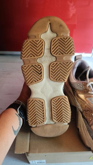 Sneakers donna oro e argento