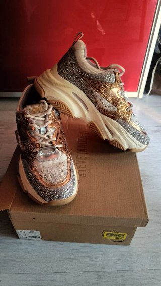 Sneakers donna oro e argento