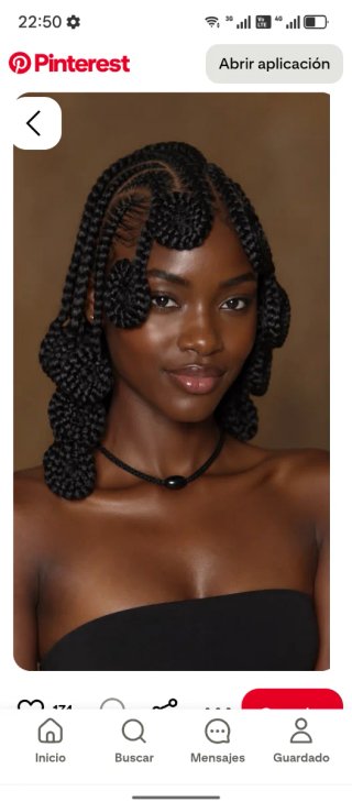 Trenzas africanas negras