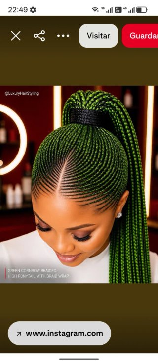 Trenzas africanas negras