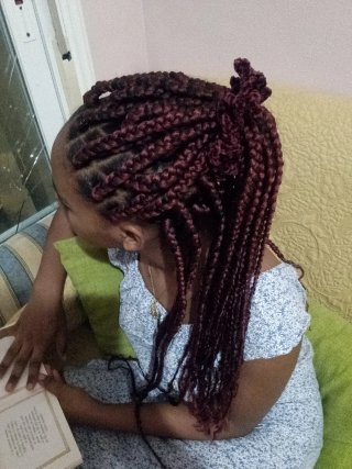 Trenzas africanas negras