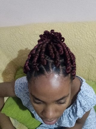 Trenzas africanas negras