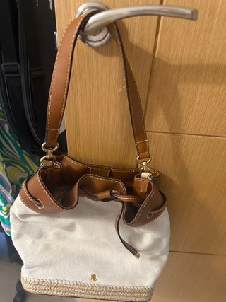 Bolso de lona y piel Ralph Lauren