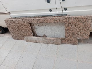 Encimera de granito rosa