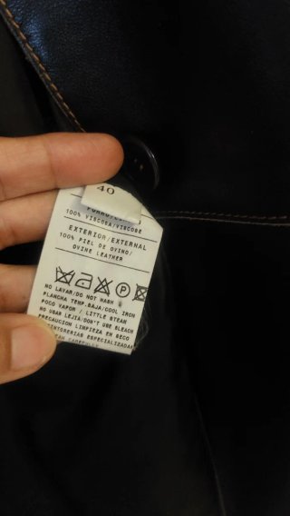 Americana de piel Caramelo