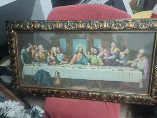 Cuadro La Última Cena Marco Dorado