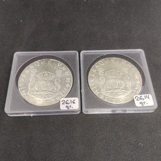 16 REALES AÑO 1753 2 MONEDAS 26.16 y 26.14 gr