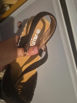 Sandalias esparto negras talla 39