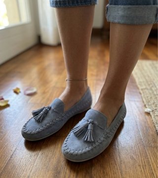 Mocasines azul de mujer