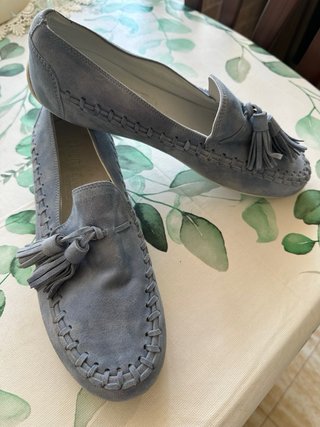 Mocasines azul de mujer