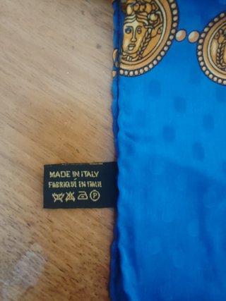 Sciarpa in Seta Blu e Oro Made in Italy