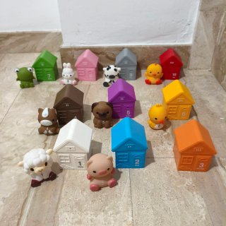 Juguete Montessori Granja Animales y Casitas