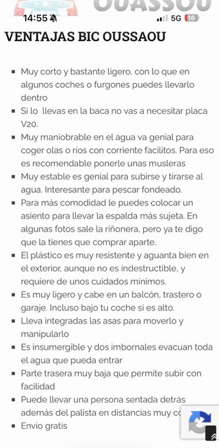 Kayak Bic Ouassou Amarillo