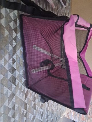 Transportín Coche Perro Rosa.Medida 40 × 33×25