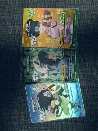Cartas Naruto Mythos TCG - Tenten, Kiba, Orochimar