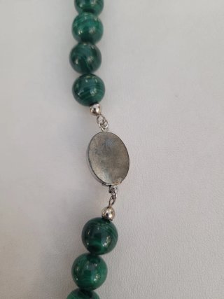 Collana antica malachite con ciondolo