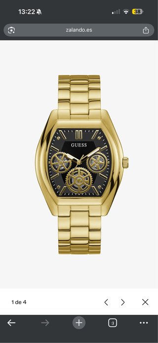 Reloj Guess Dorado y Negro